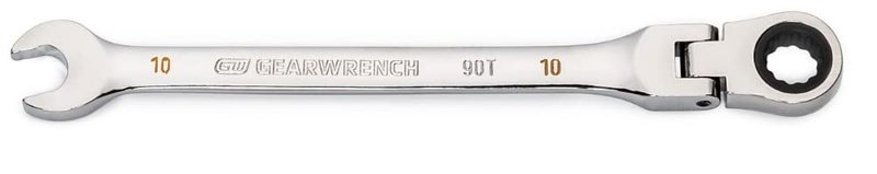 GEARWRENCH 10mm 4 Degree Swing Arch 12 Point Flex Head Ratcheting Combination Wrench - 86710 - Image 1